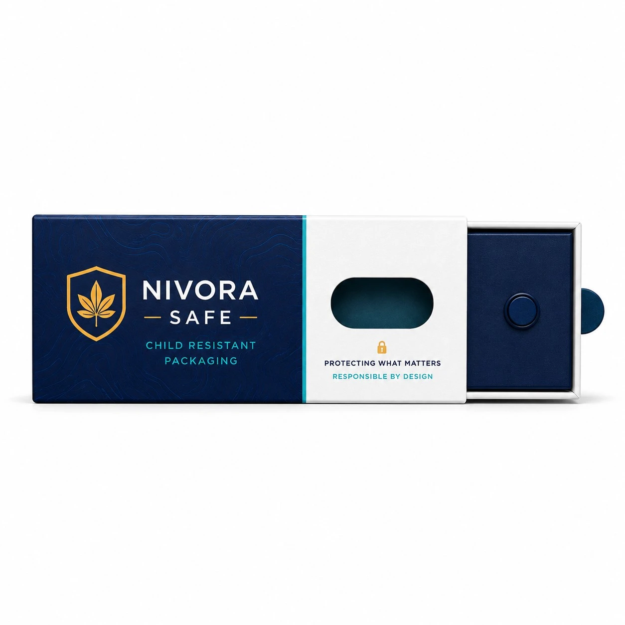 custom child resistant boxes side profile