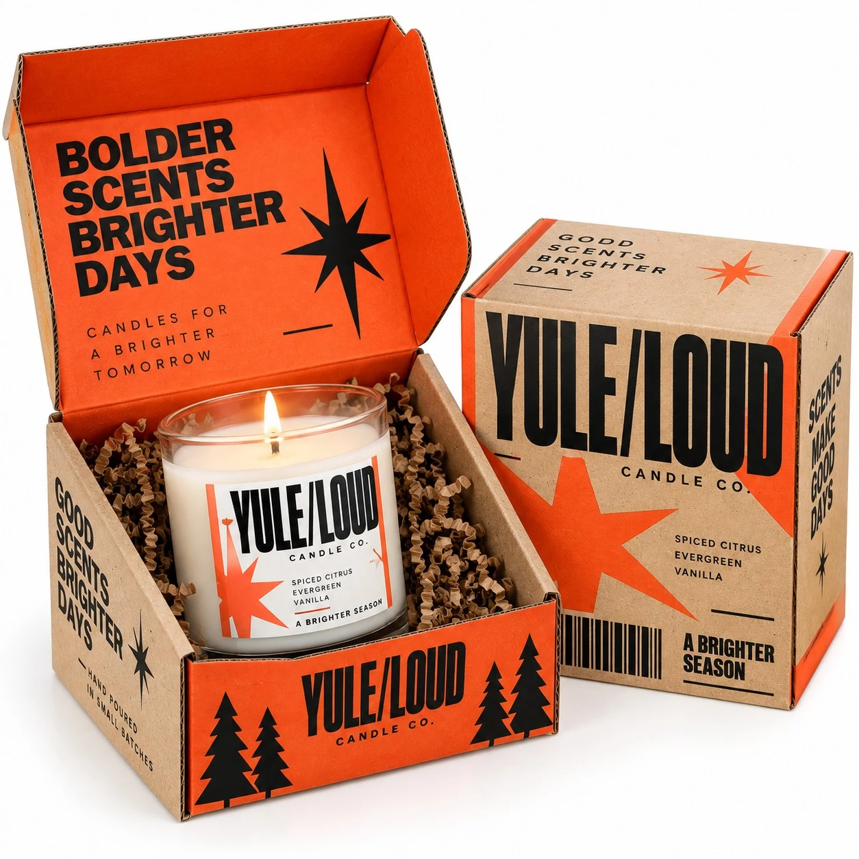 custom christmas candle boxes corrugated gift mailer