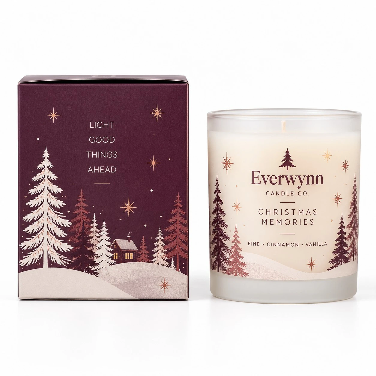 custom christmas candle boxes side profile