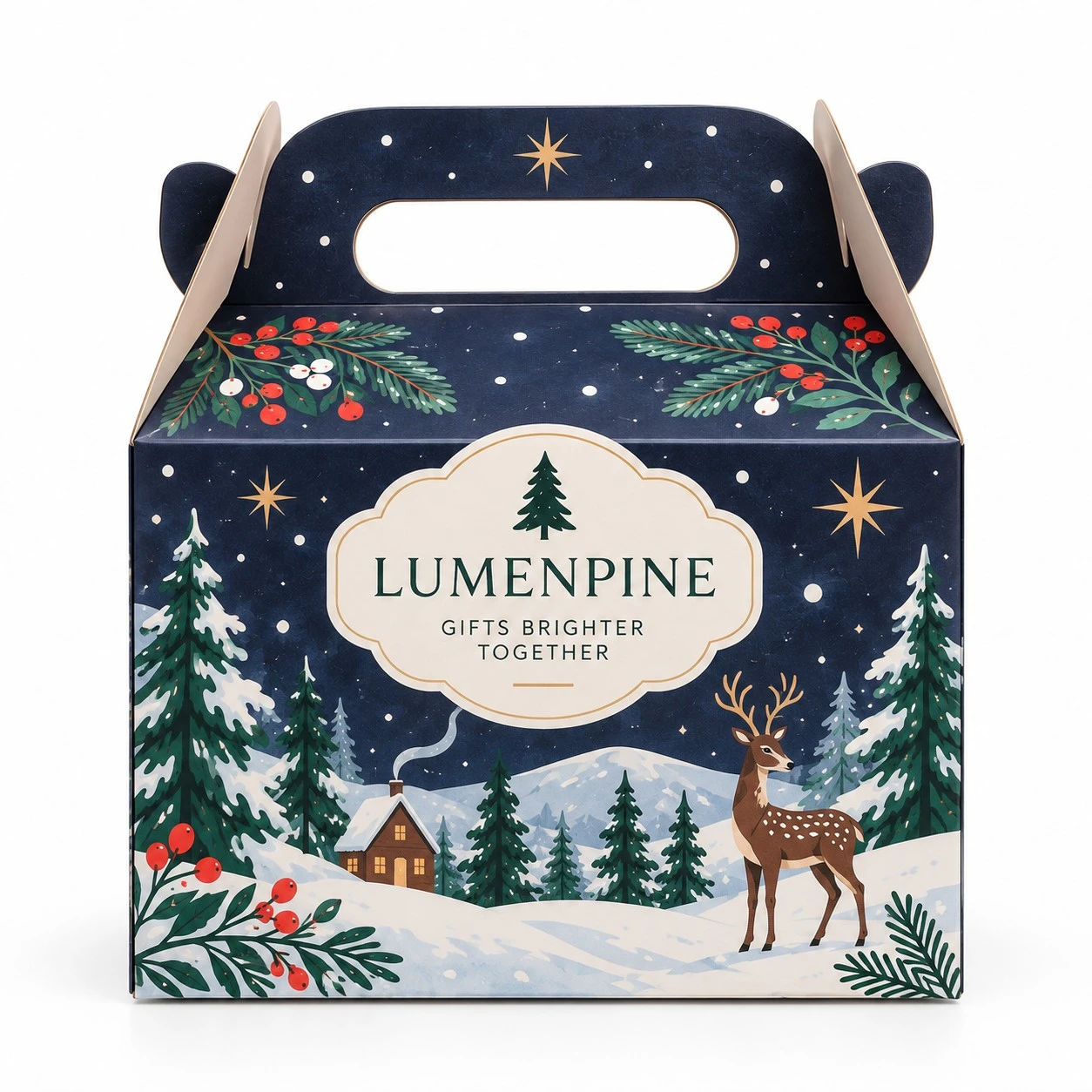 custom christmas gable boxes front view