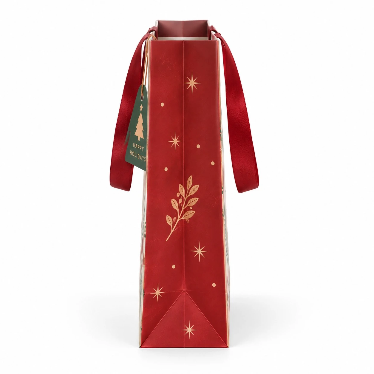 custom christmas gift bag side profile