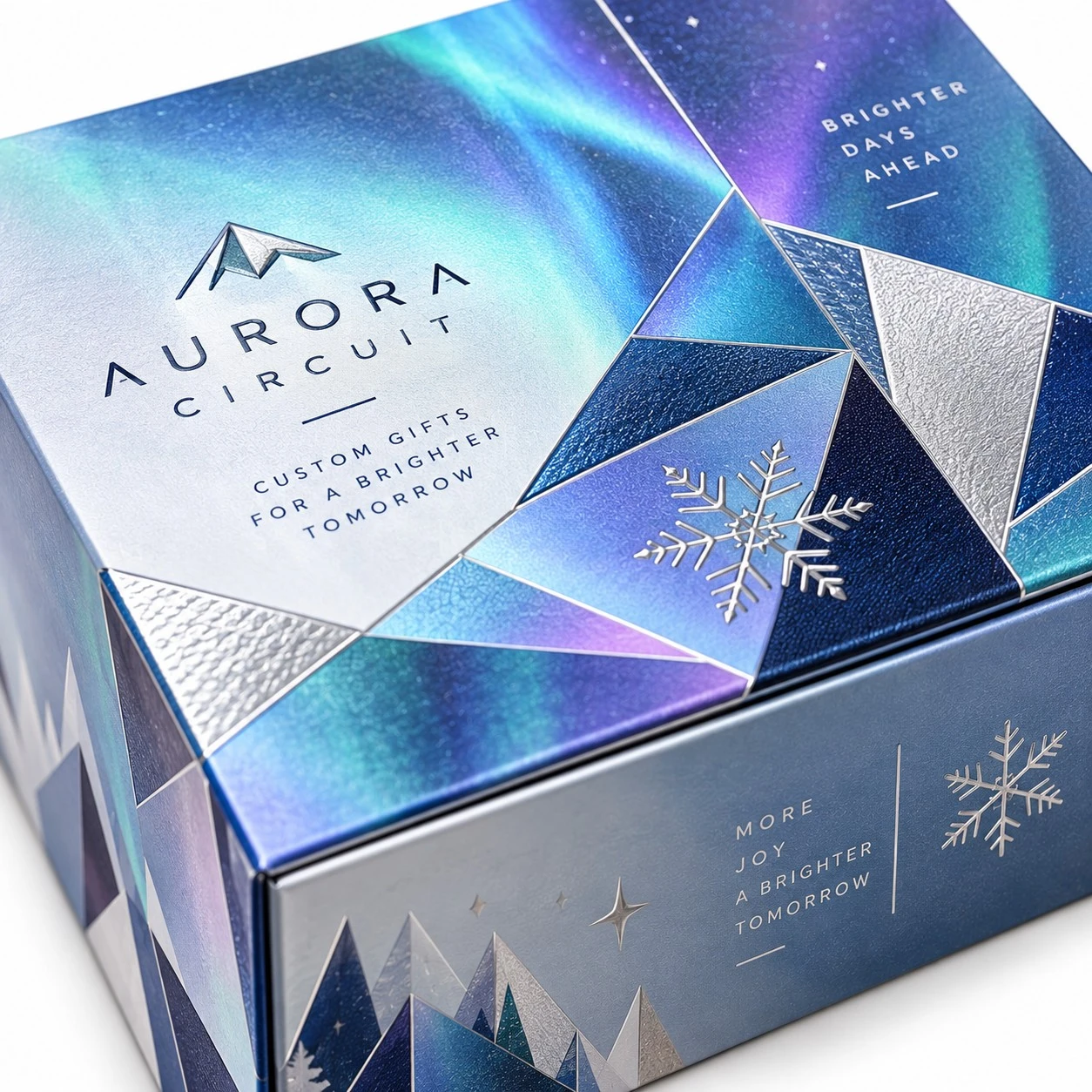 custom christmas gift boxes aurora geometric detail