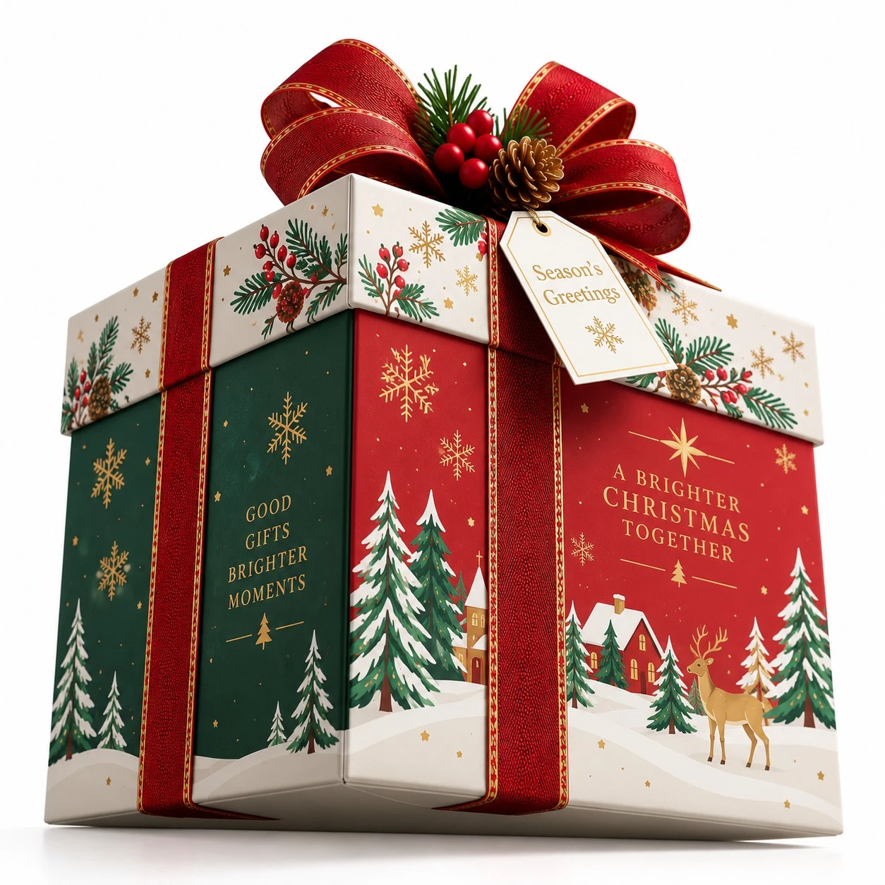 custom christmas gift boxes low angle holiday design