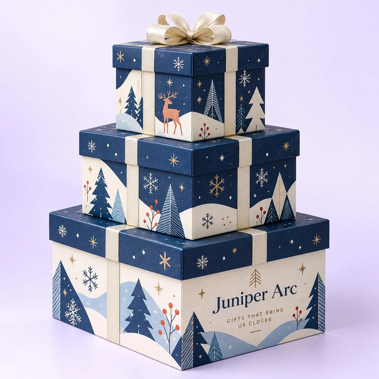 Custom Christmas Stacking Boxes