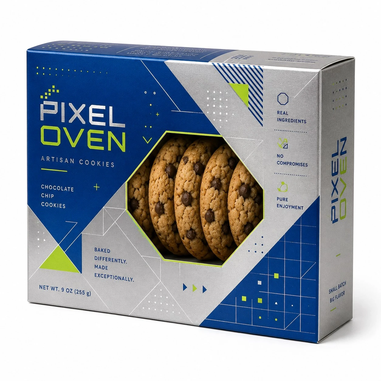 custom cookie boxes geometric tech window