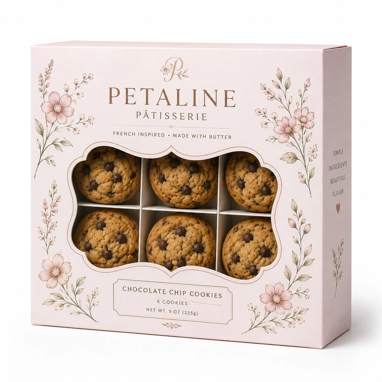 custom cookie boxes petaline floral window