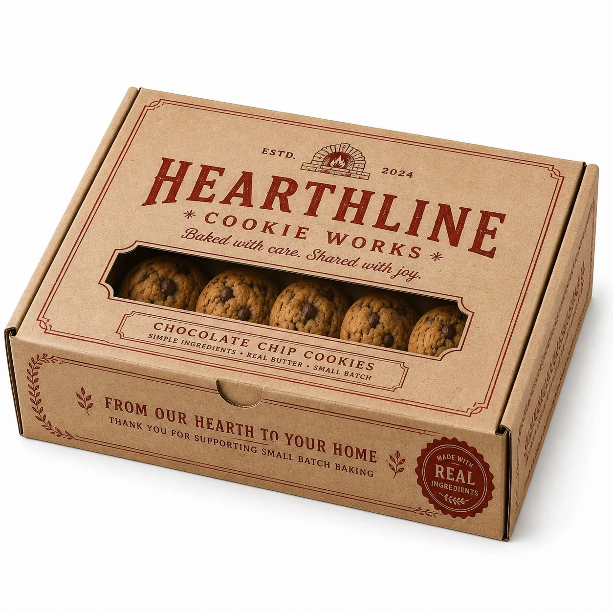 custom cookie boxes vintage kraft mailer