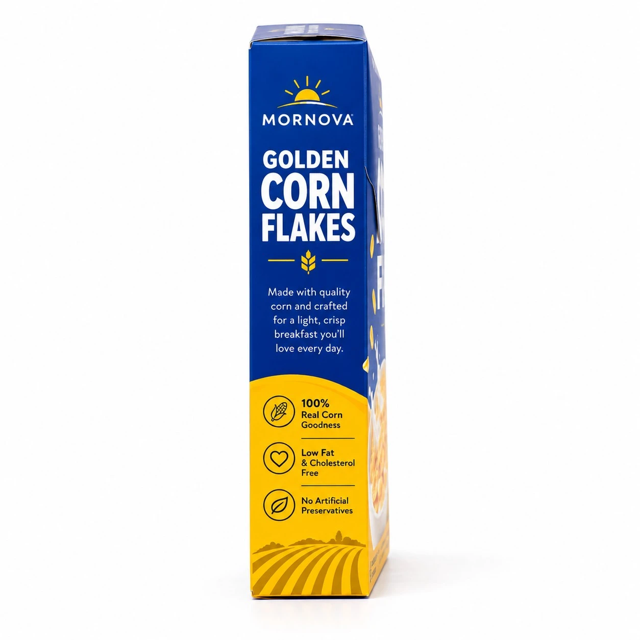 custom corn flakes boxes side panel