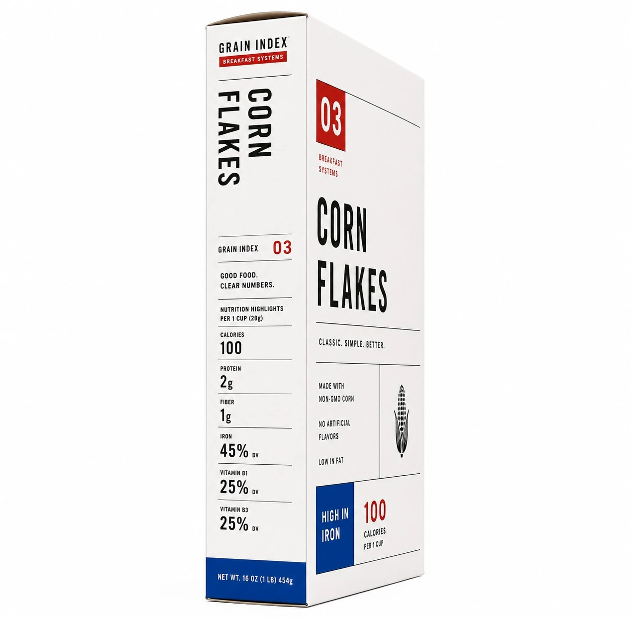 custom corn flakes boxes swiss grid design