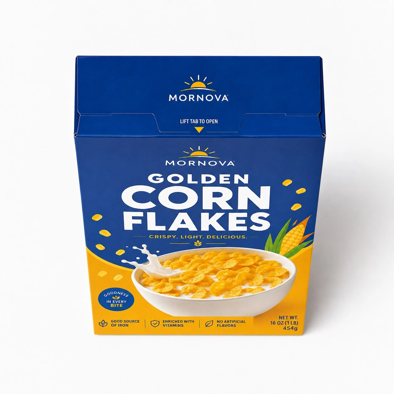 custom corn flakes boxes top down
