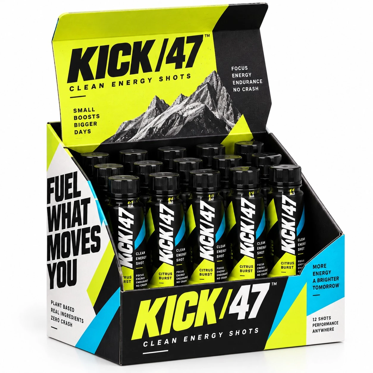 custom counter display boxes kick47 energy shots