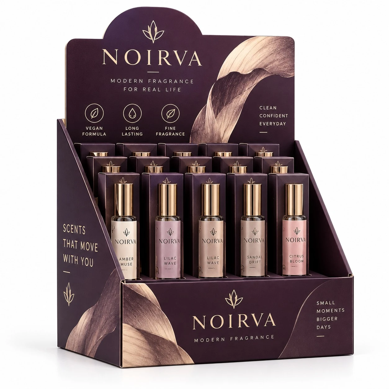 custom counter display boxes noirva fragrance display