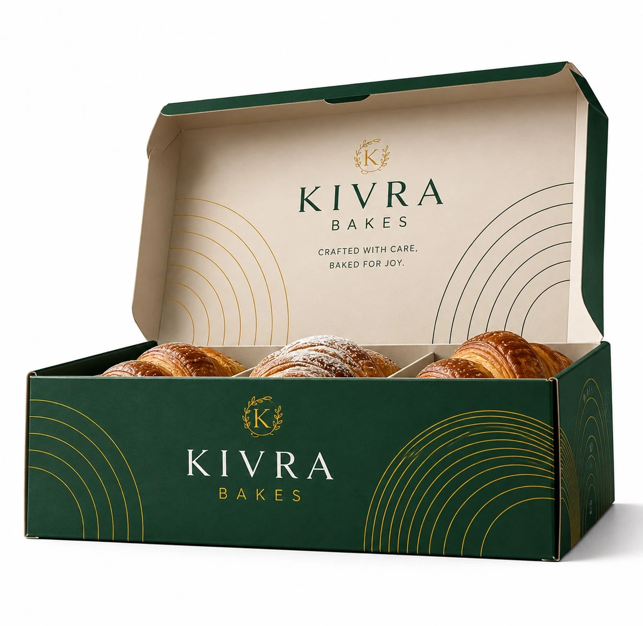custom croissant boxes low angle view