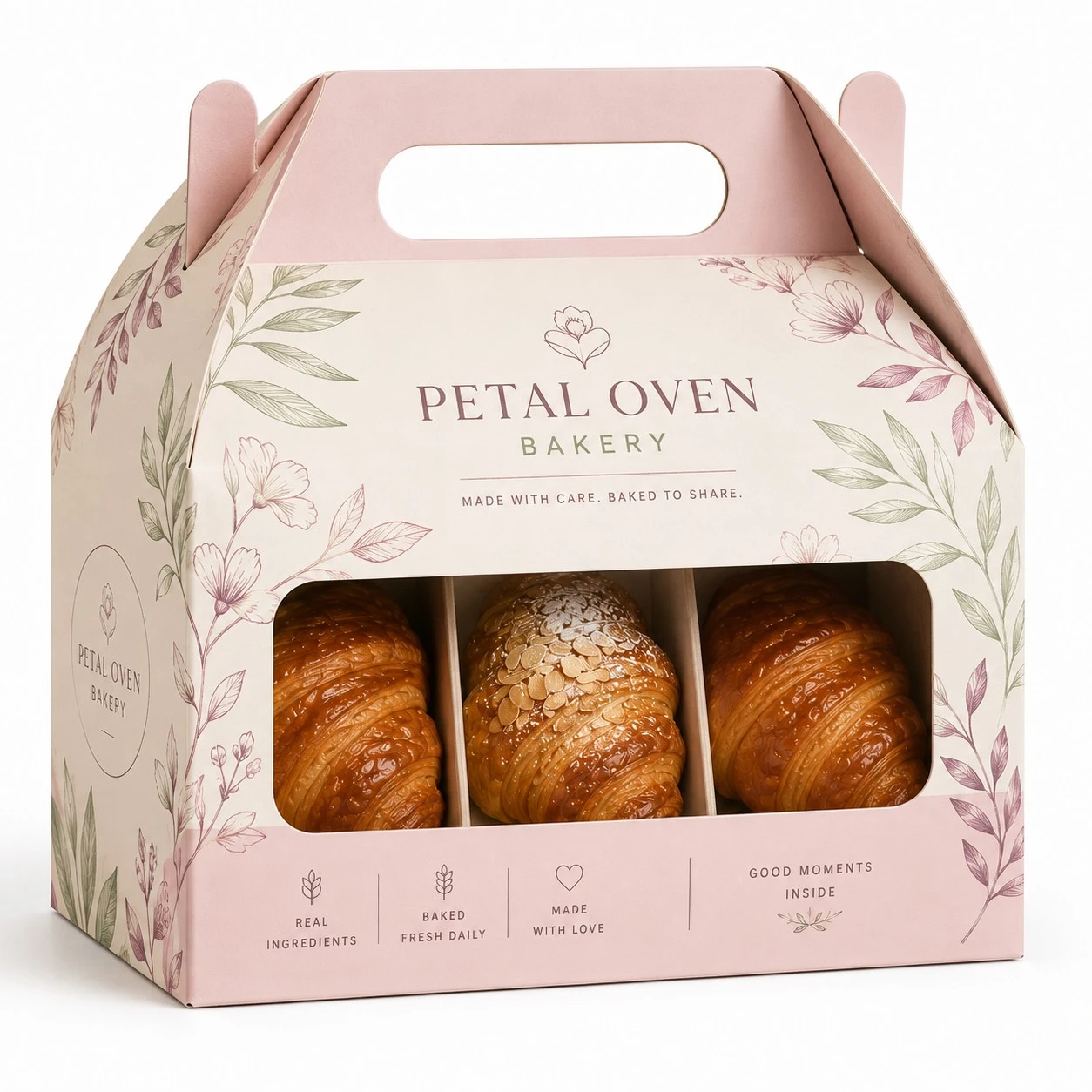 custom croissant boxes pastel gable window box