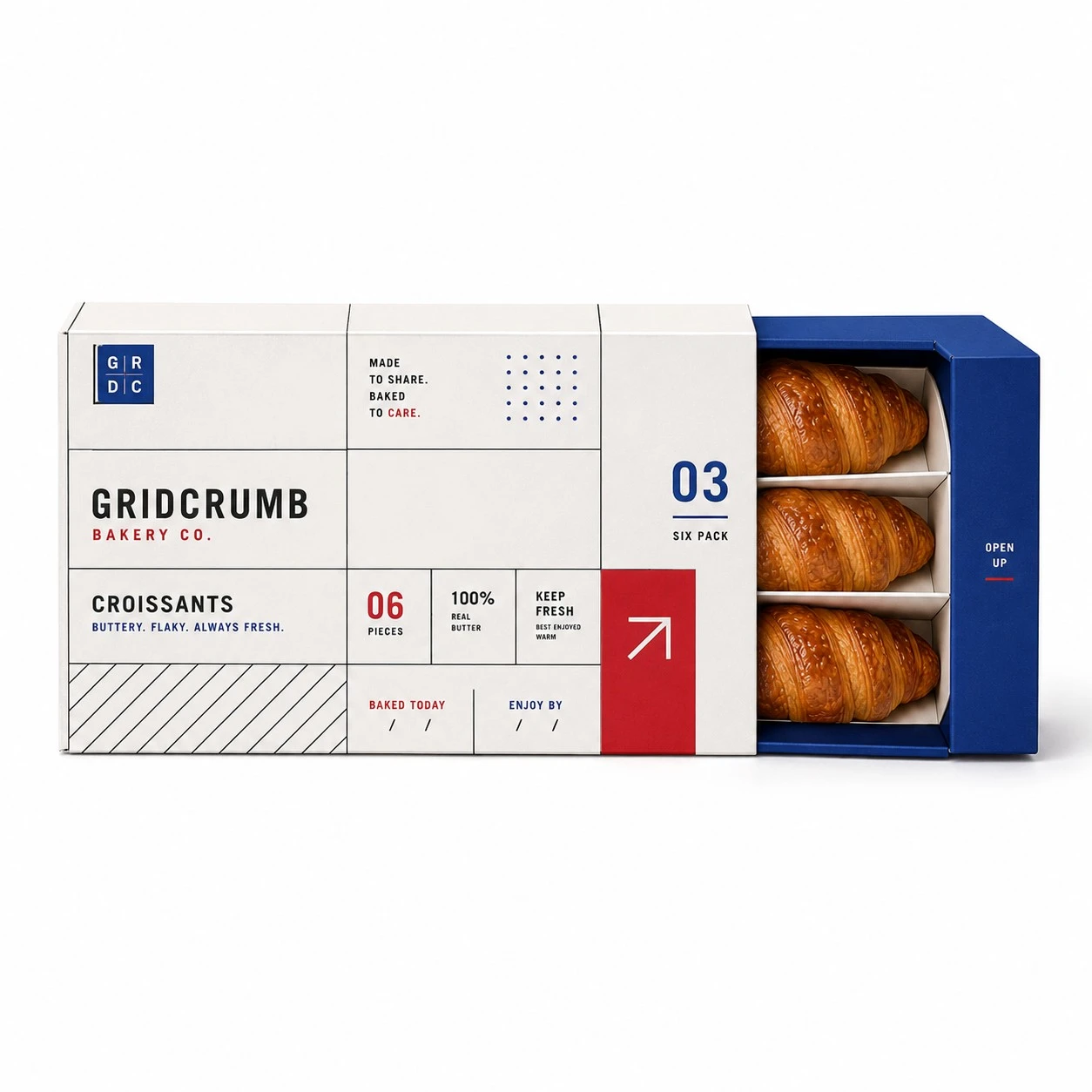 custom croissant boxes sleeve drawer design