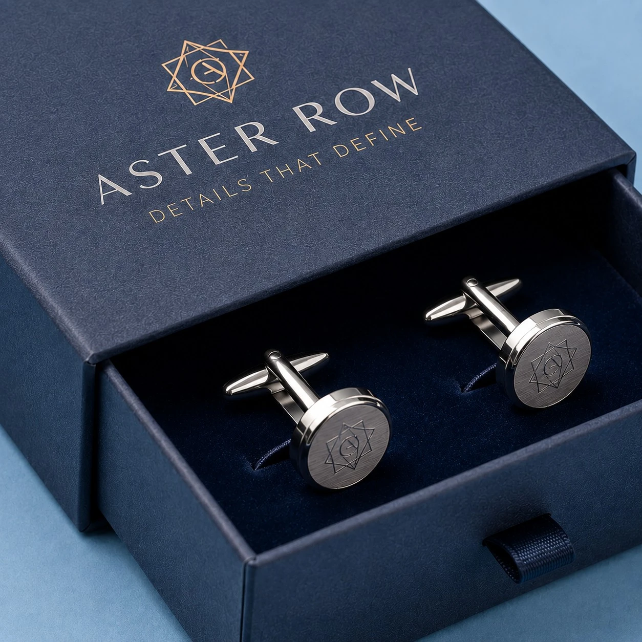 custom cufflink boxes print insert detail