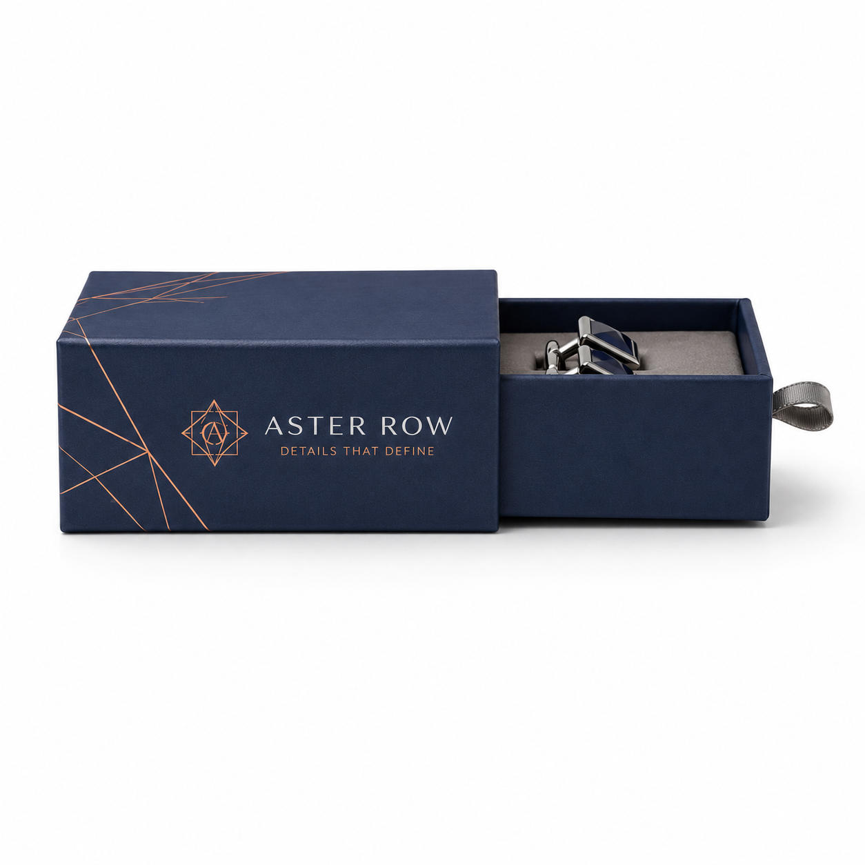 custom cufflink boxes side profile