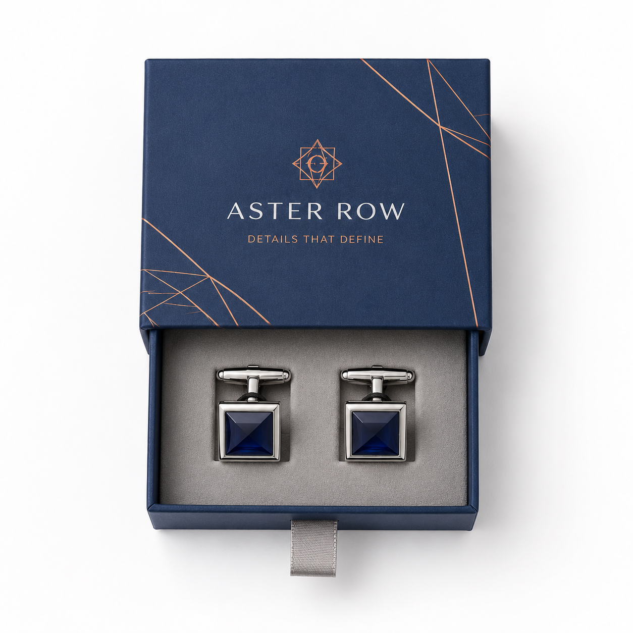 custom cufflink boxes top view