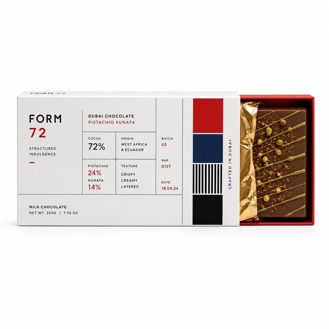 custom dubai chocolate boxes grid sleeve profile