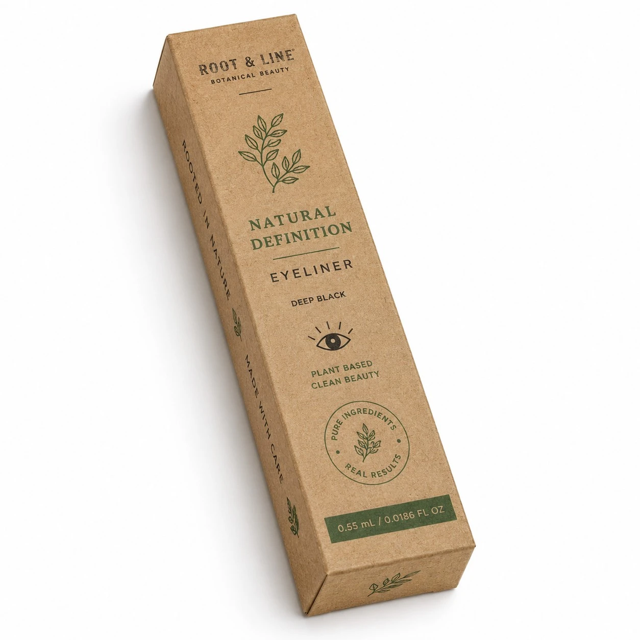 custom eyeliner box kraft botanical