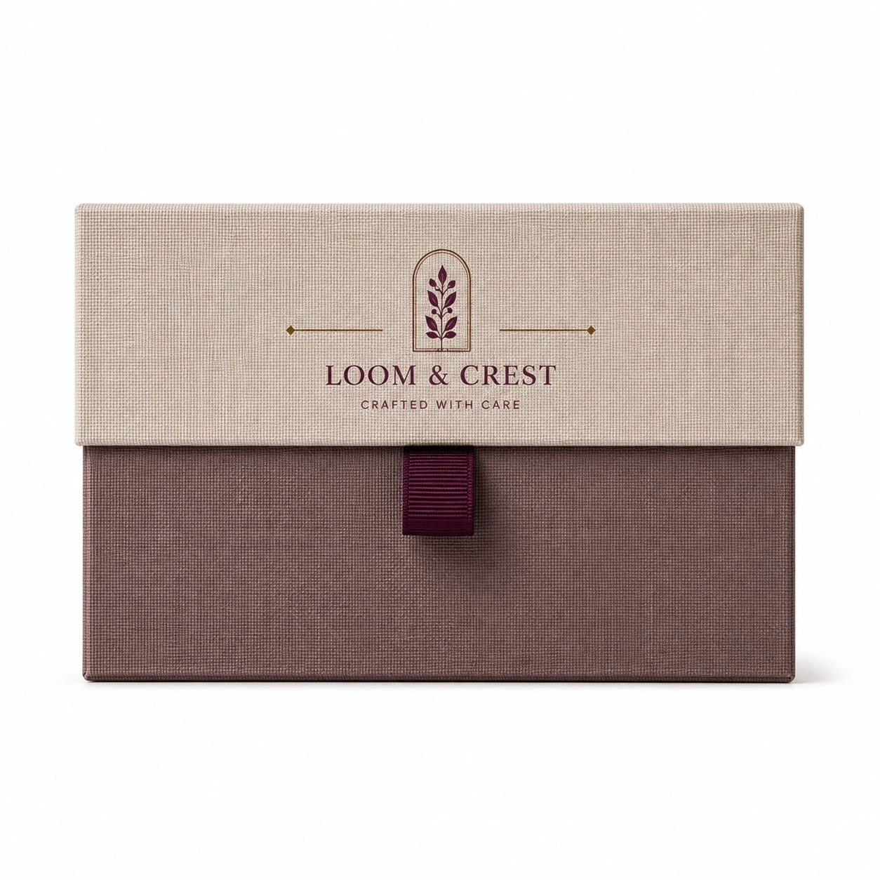 custom fabric box front view