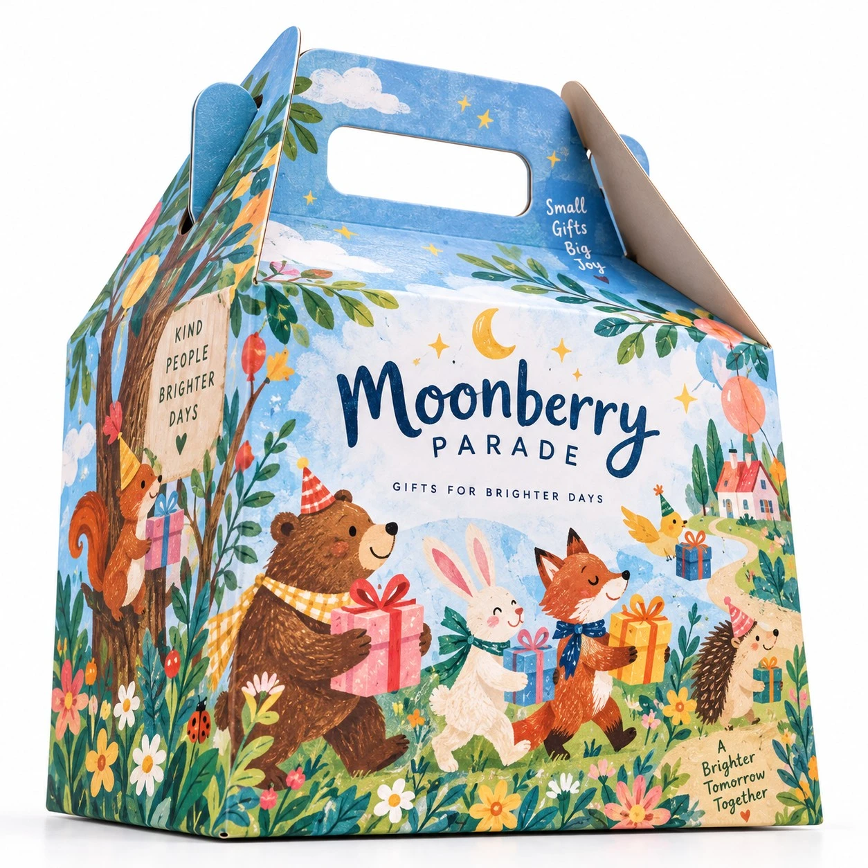 custom gable gift boxes storybook illustration.webp