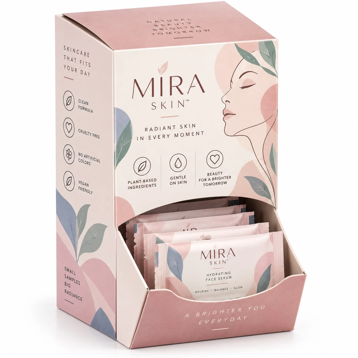 custom gravity dispenser boxes mira skin pastel