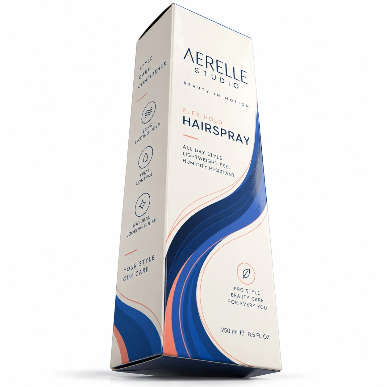 custom hairspray boxes low angle view.webp