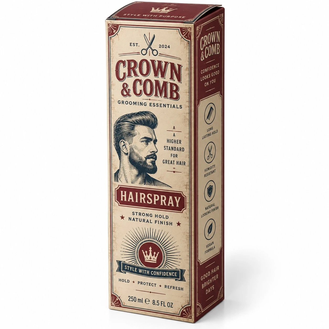 custom hairspray boxes vintage letterpress.webp