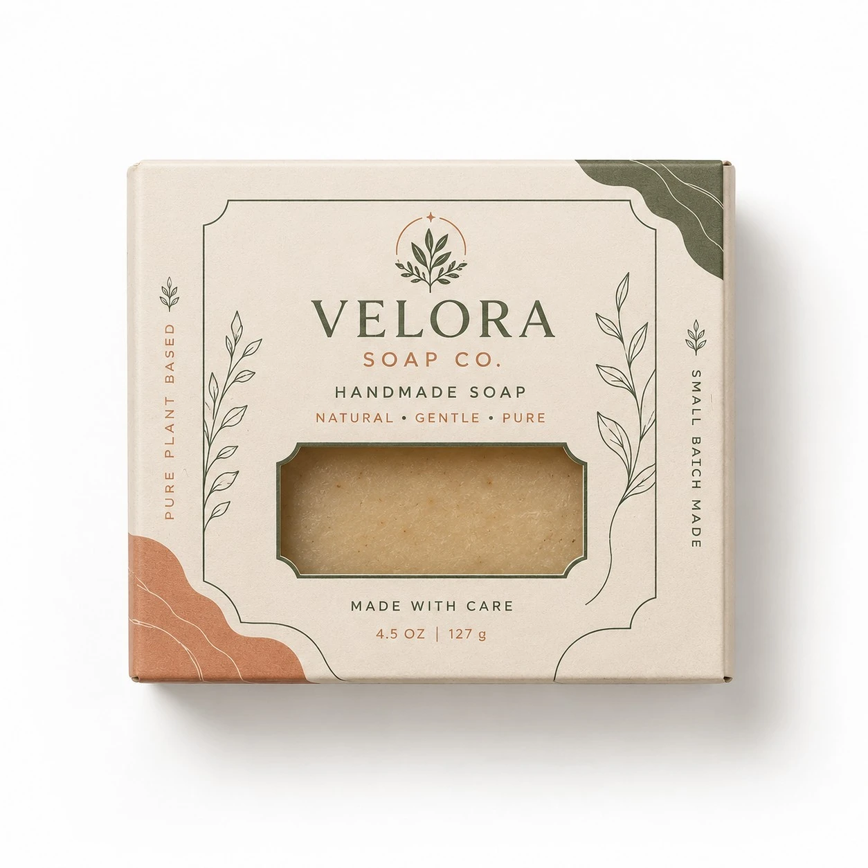 custom handmade soap boxes top down window view