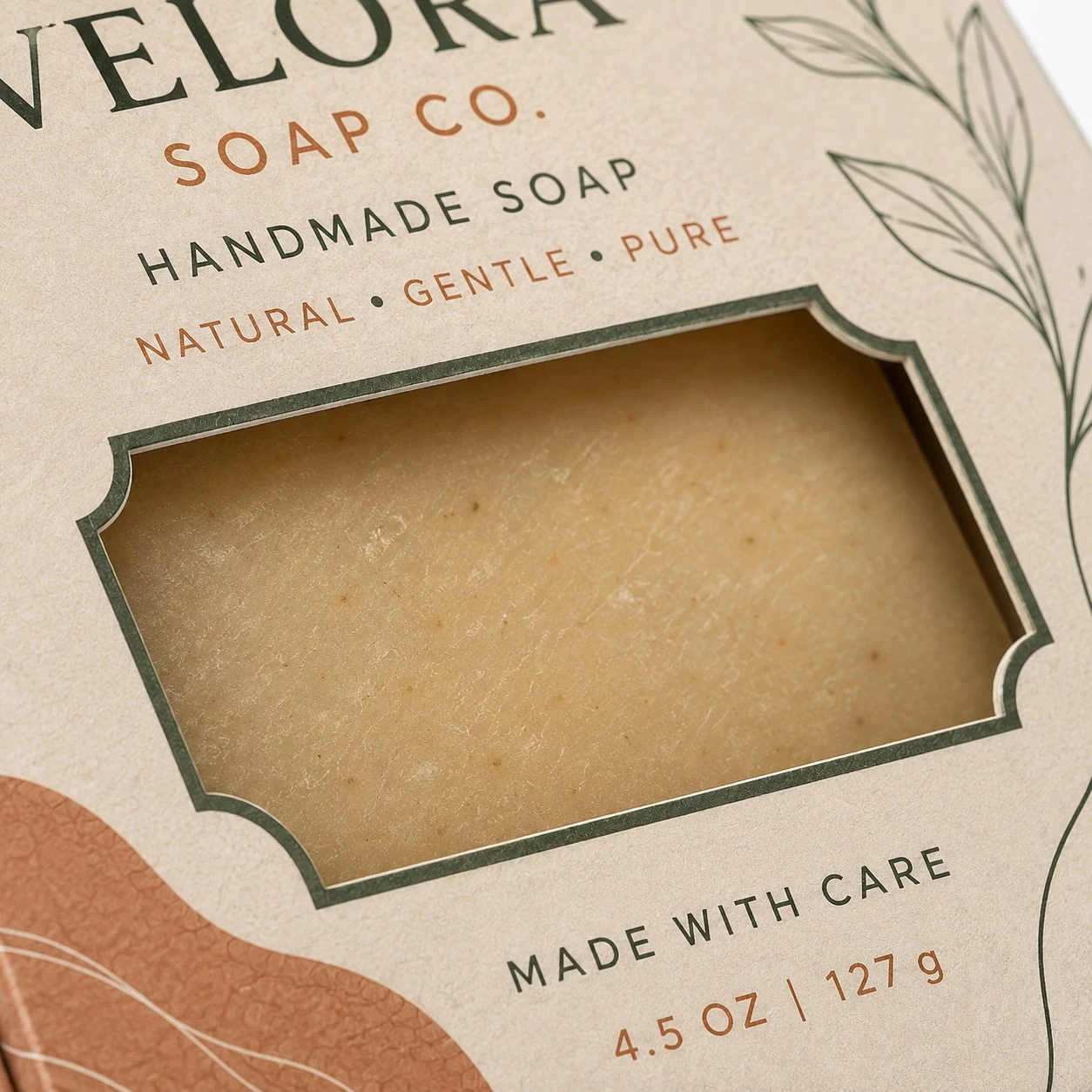 custom handmade soap boxes window macro detail