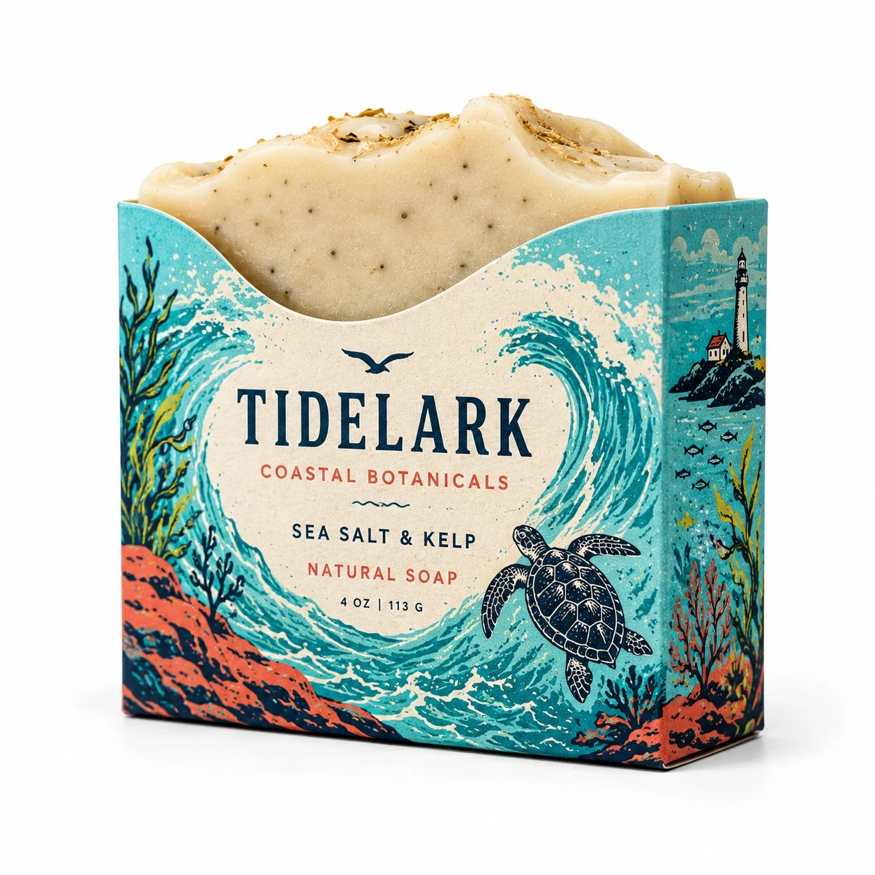 custom holster soap boxes coastal illustration
