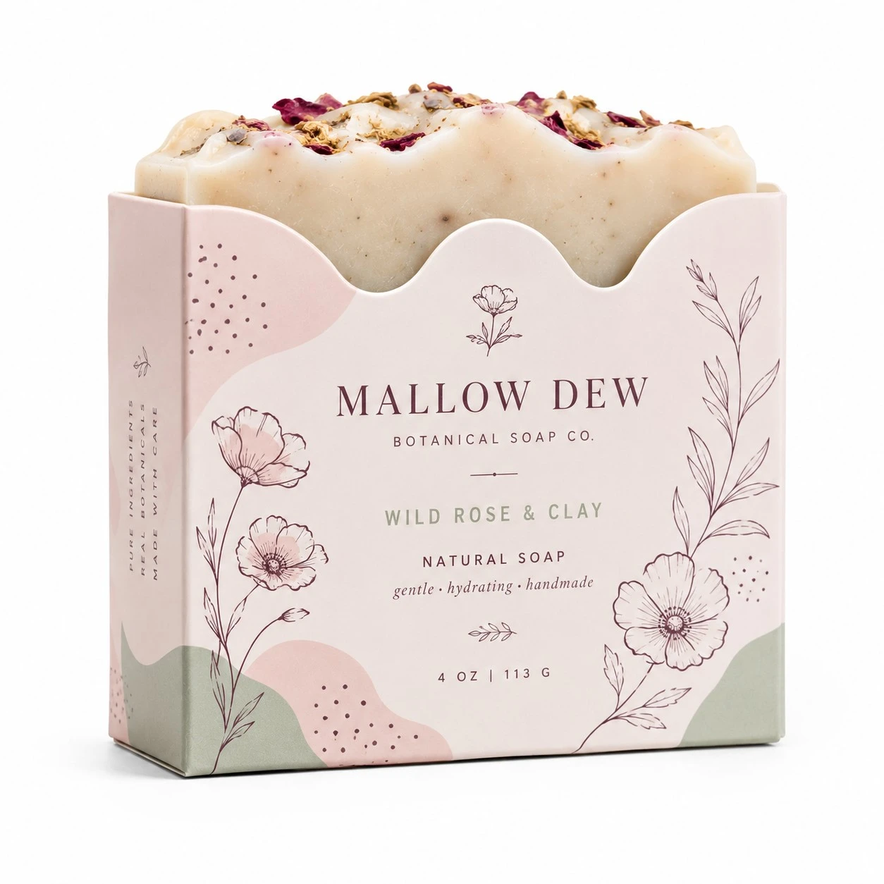 custom holster soap boxes pastel floral front