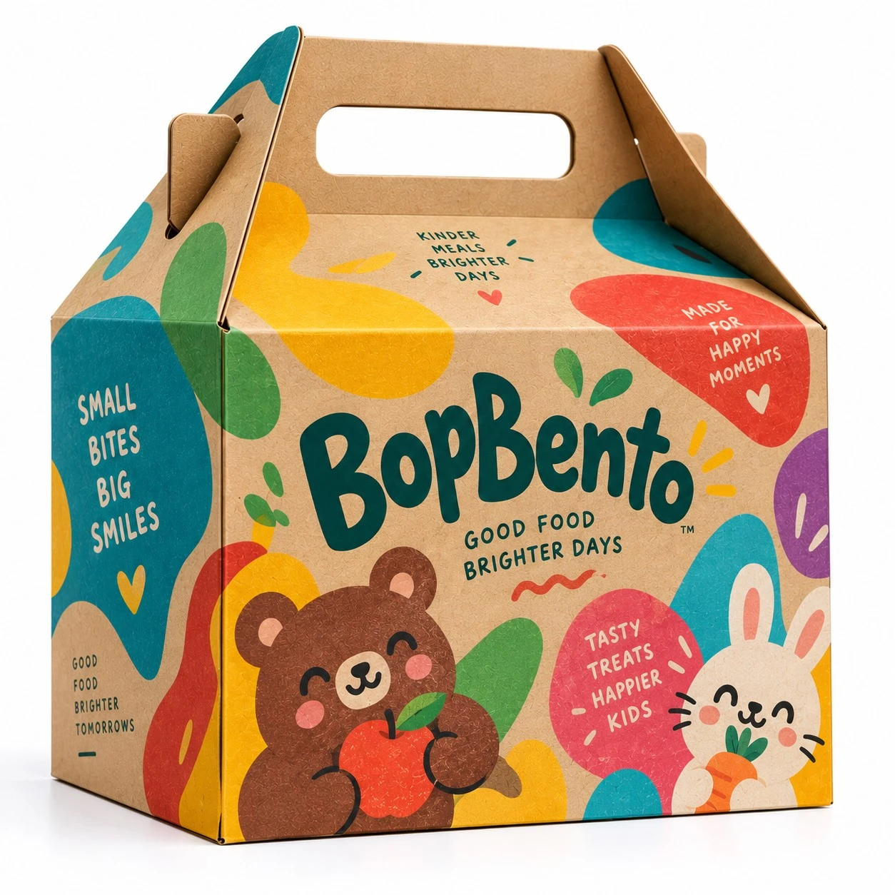 custom kraft gable box bopbento kids