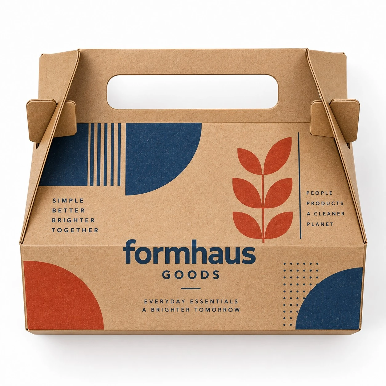 custom kraft gable box formhaus geometric