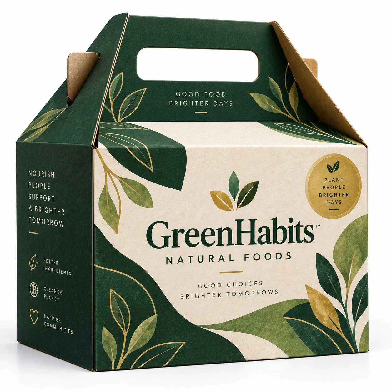 custom kraft gable box greenhabits botanical