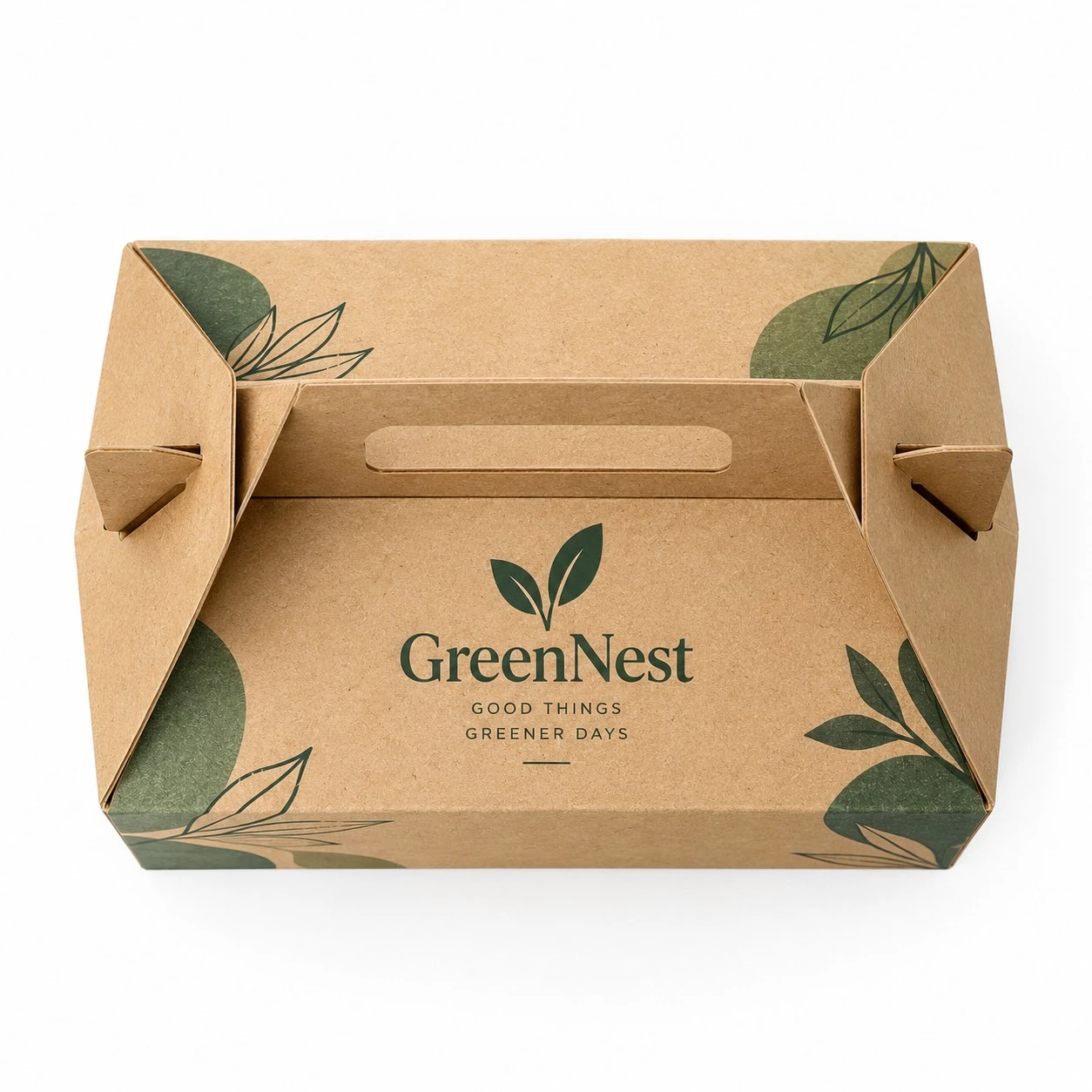 custom kraft gable box top view
