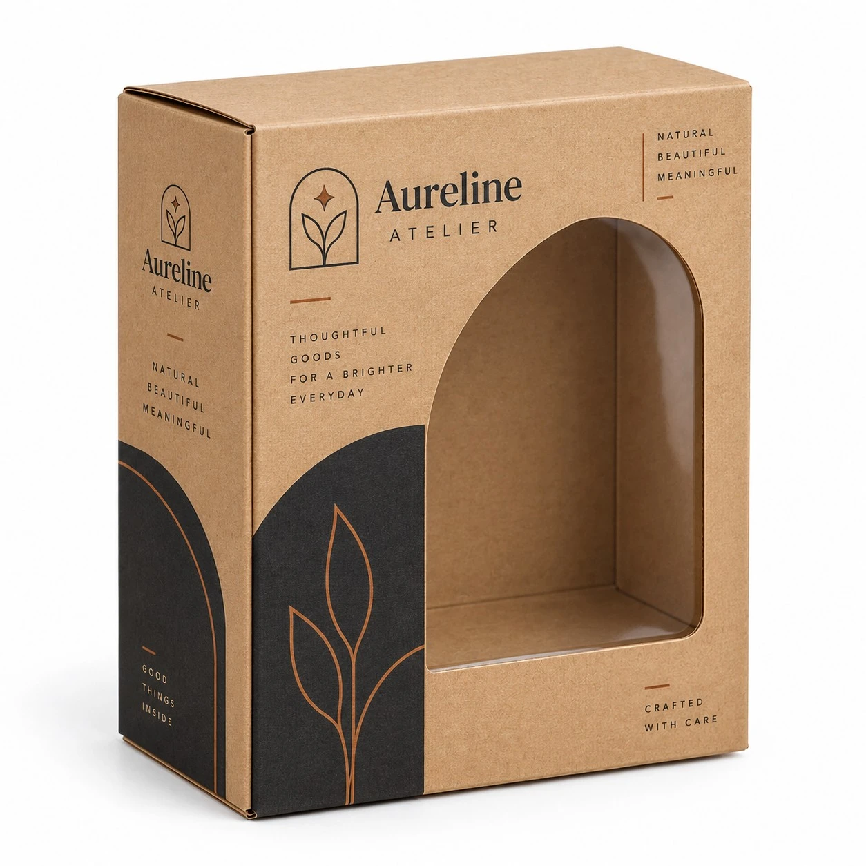custom kraft window boxes aureline arch window