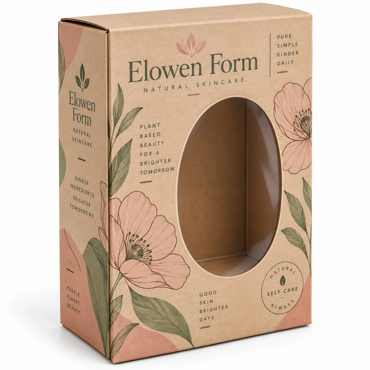 custom kraft window boxes elowen oval window