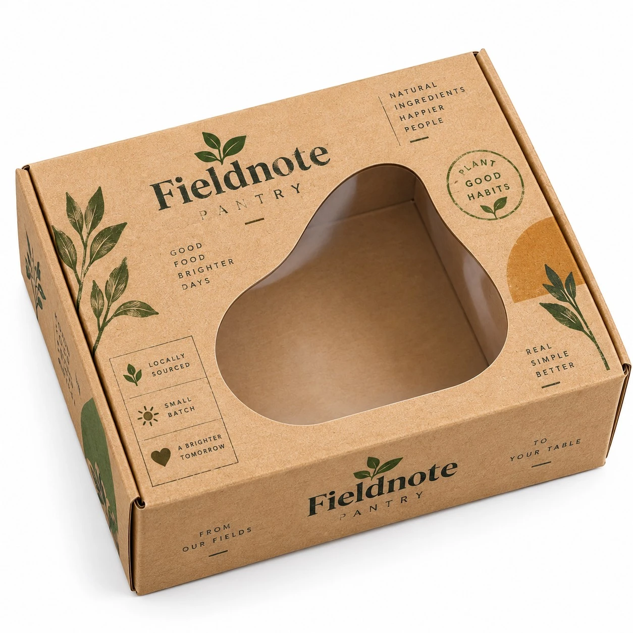 custom kraft window boxes fieldnote organic window