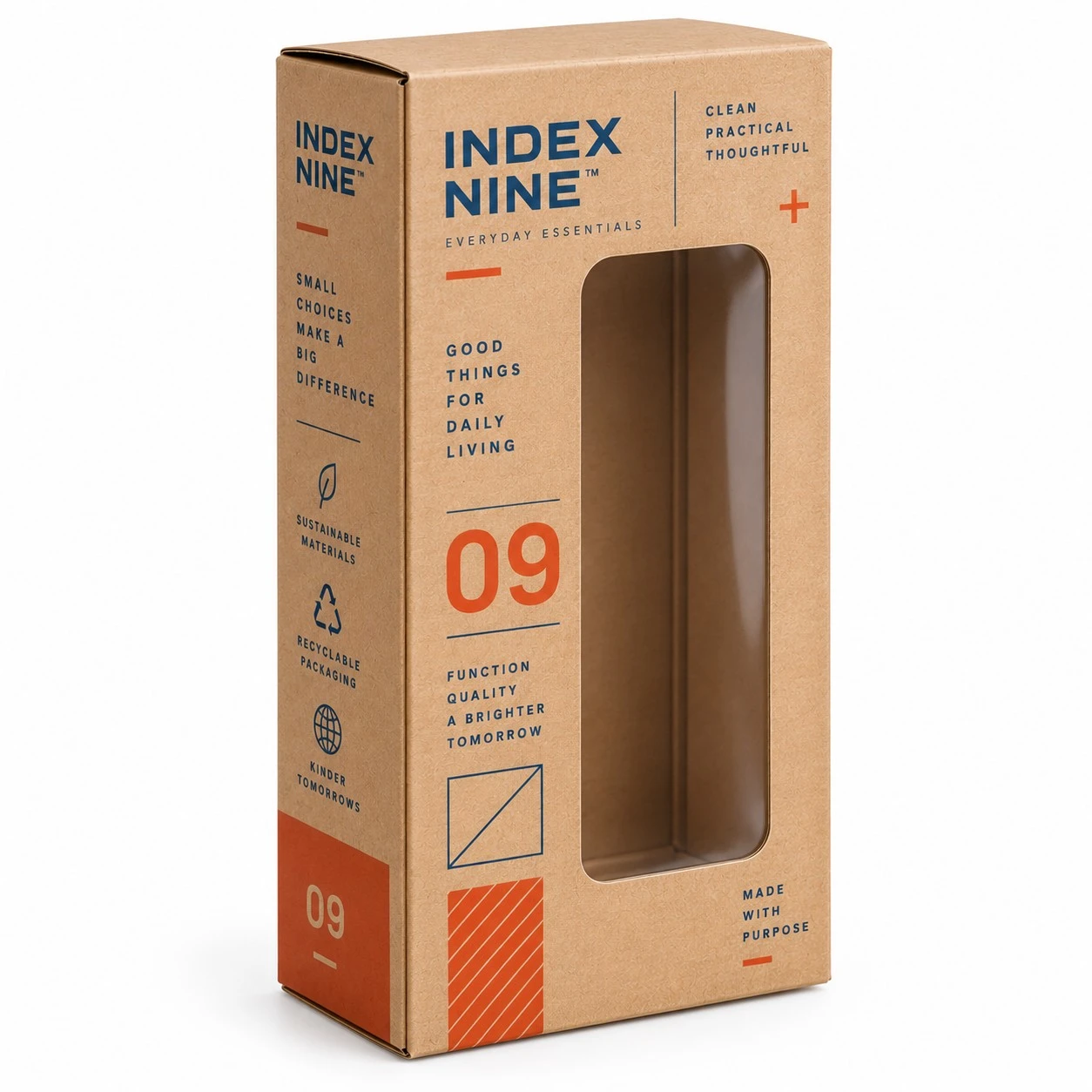 custom kraft window boxes index nine tall carton