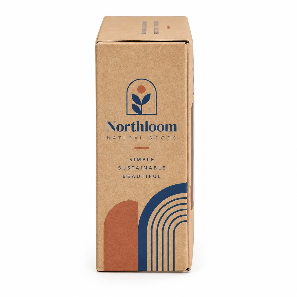 custom kraft window boxes side profile