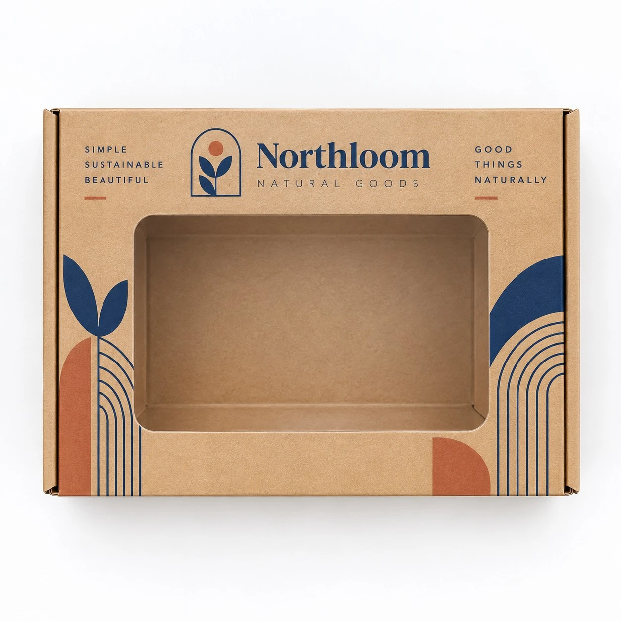 custom kraft window boxes top down