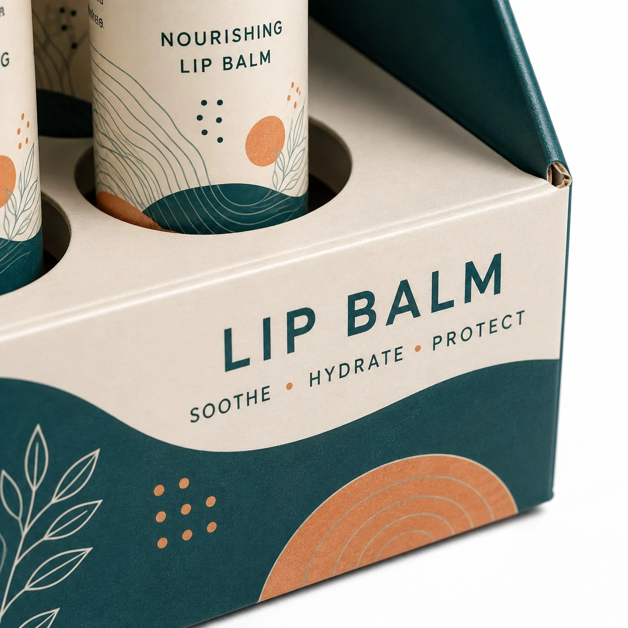 custom lip balm display boxes insert detail