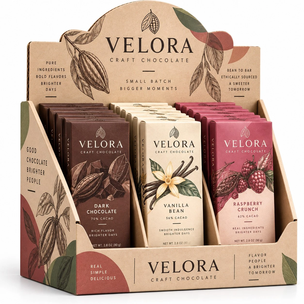 custom pdq boxes craft chocolate display