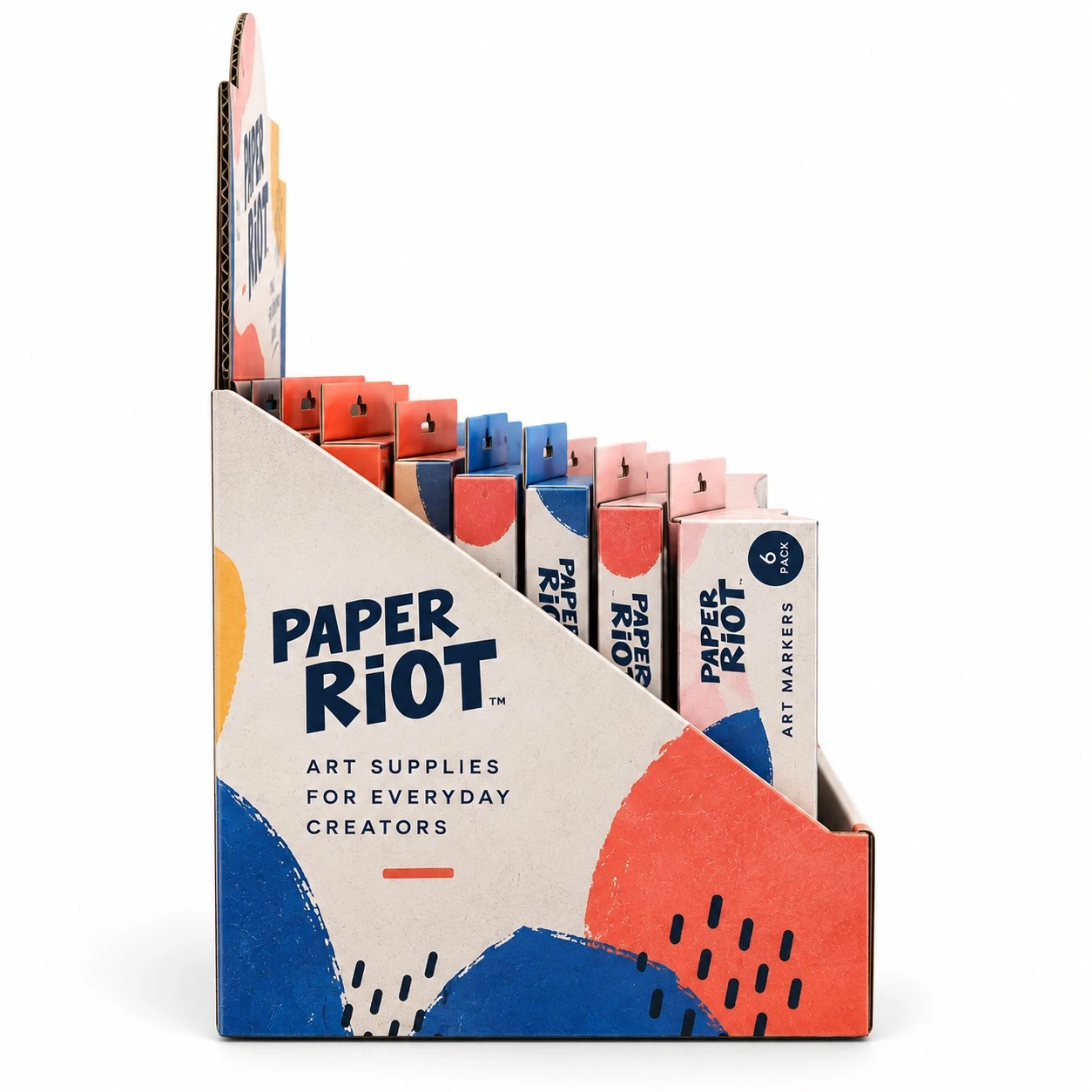 custom pdq boxes side profile retail display