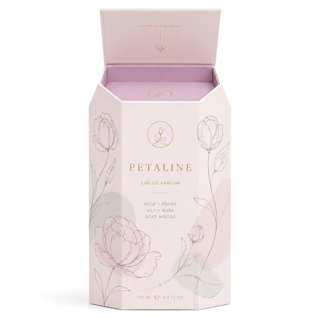 custom perfume boxes petaline pastel presentation box
