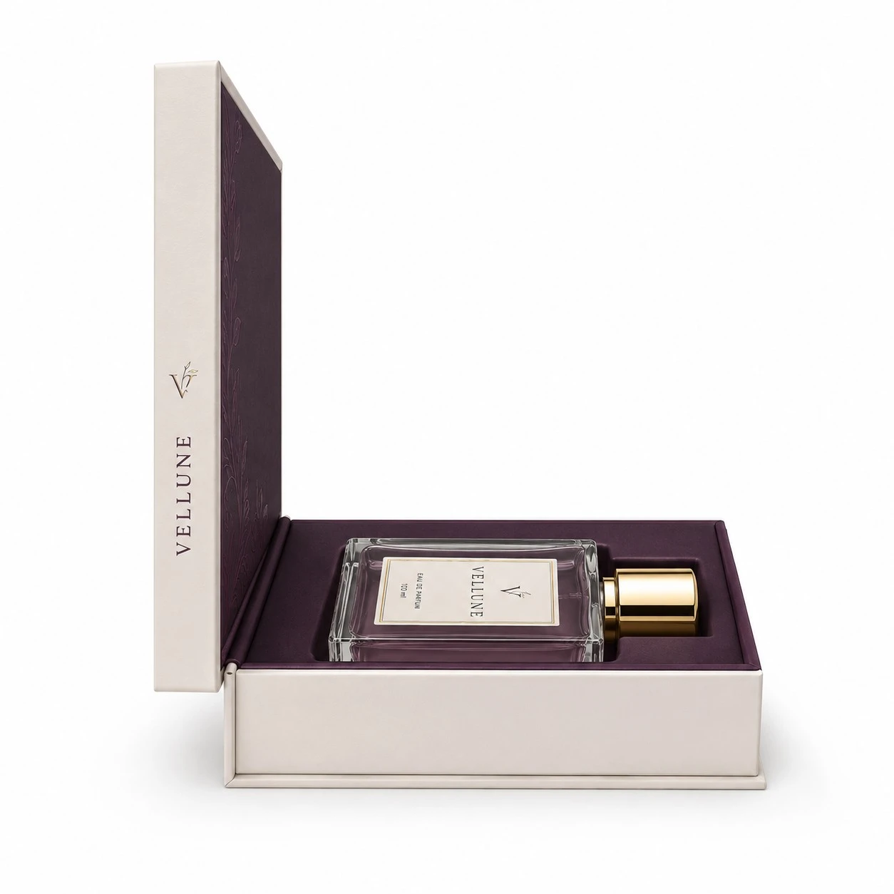 custom perfume boxes vellune side profile