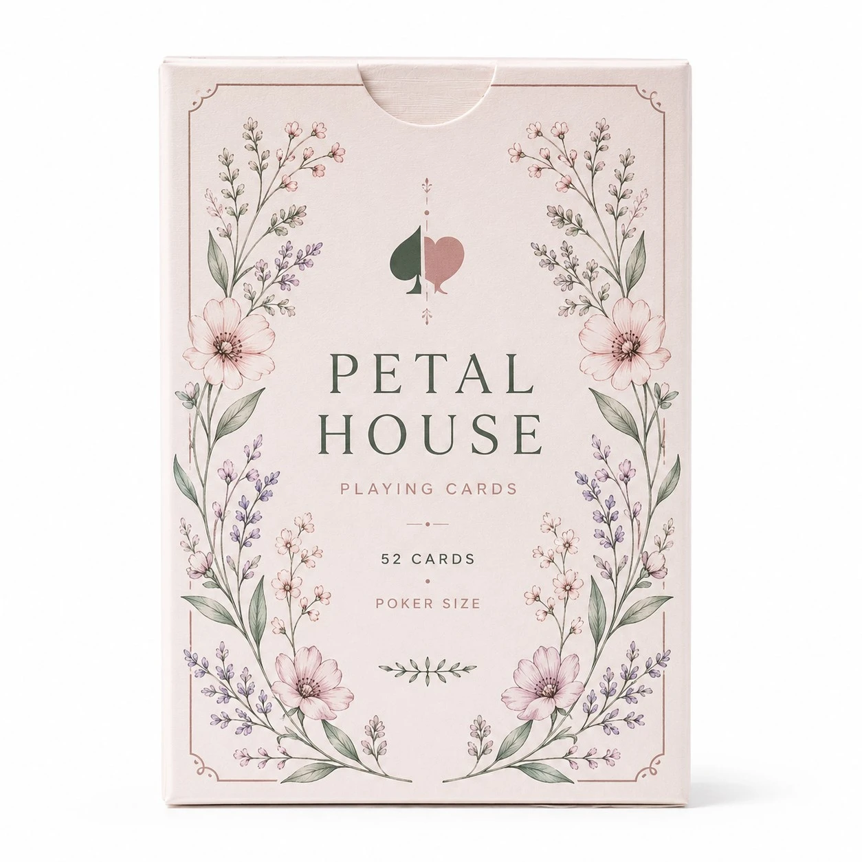 custom playing card boxes pastel botanical front