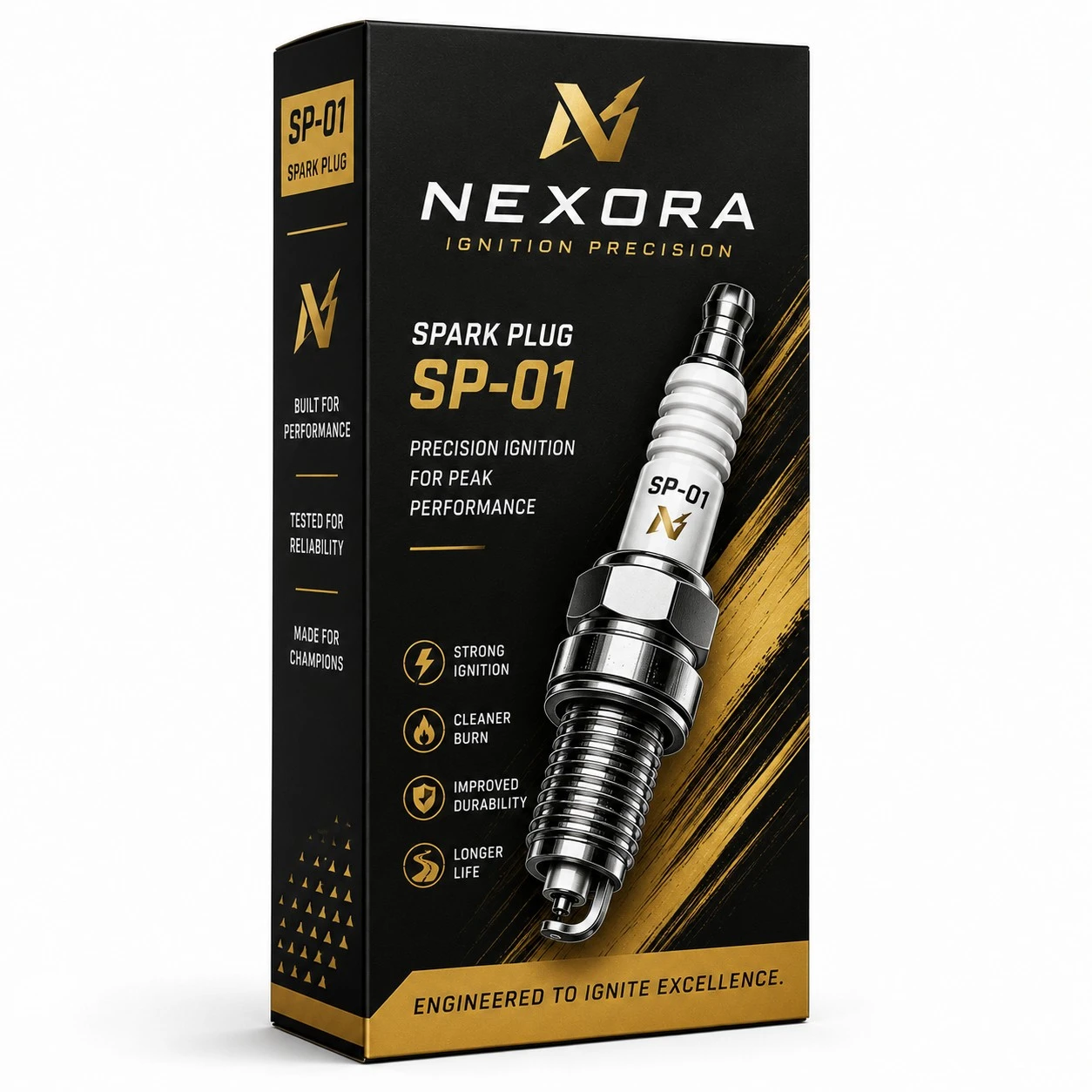 custom spark plug box aurora window hang tab